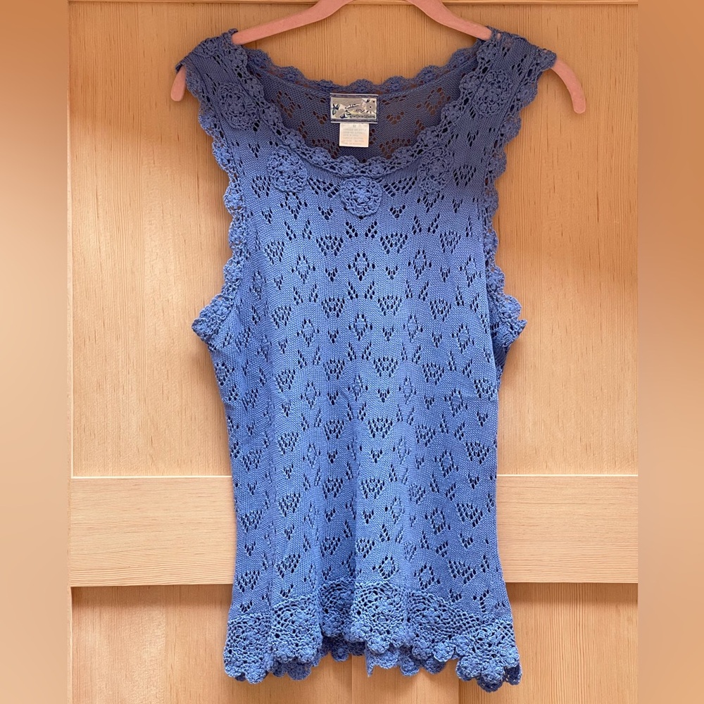 April Cornell Crochet Sleeveless Shirt